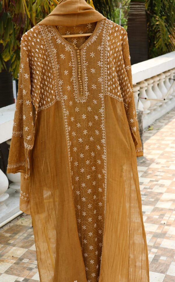 Burnt Sienna Chanderi Suit