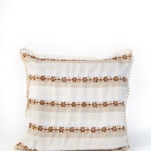 Set of 4 Linen Chikankari Cushion Covers