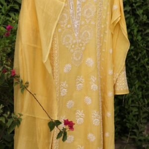 Pure Mul-Chanderi A-Line Kalidar Suit