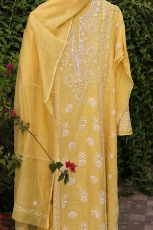 Pure Mul-Chanderi A-Line Kalidar Suit