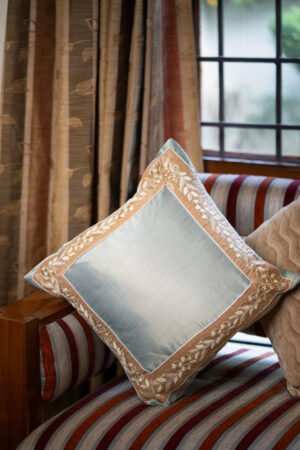 Sea Green Sheer Fabric with Heavy Embroidered Borders of Resham Threads