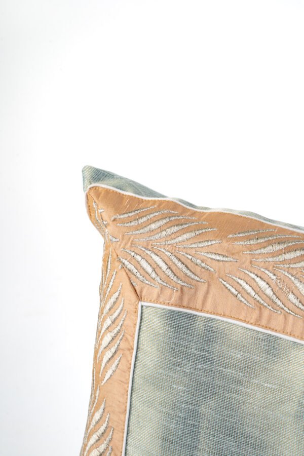 Sea Green Sheer Fabric with Heavy Embroidered Borders of Resham Threads - Image 7