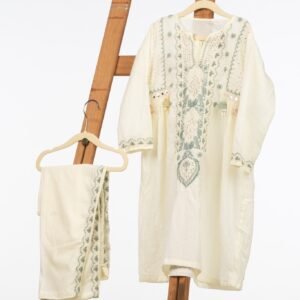 Pure Cotton Frock-Style Kurta and Pant Set for Girls