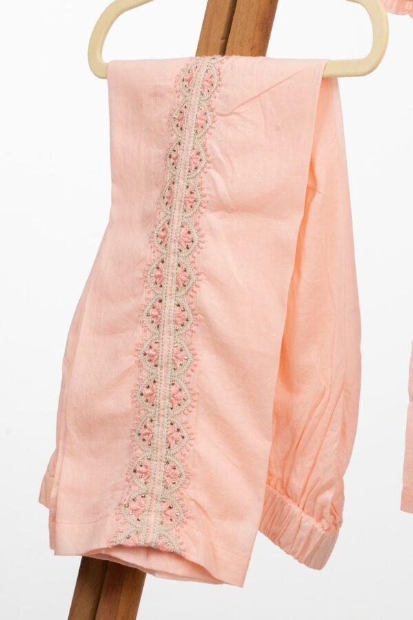 Pure Cotton Frock-Style Kurta and Pant Set for Girls - Image 14