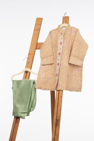 Modal Silk Cord Set for Girls with Chikankari on Shirt Along with Embellishments