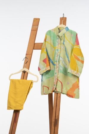 Modal Silk Cord Set for Girls with Chikankari on Shirt Along with Embellishments