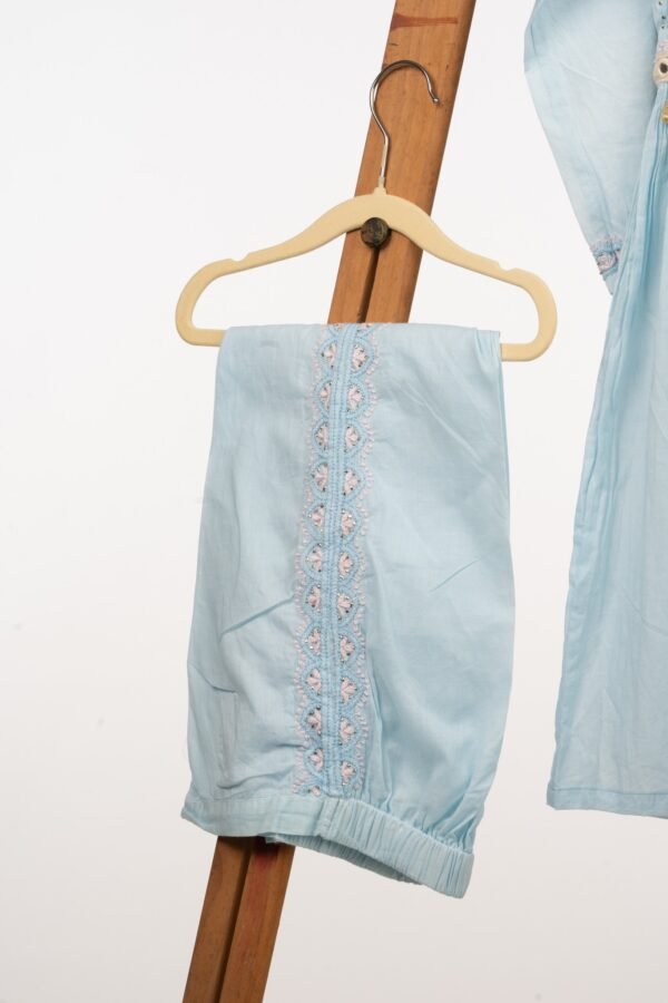 Pure Cotton Frock-Style Kurta and Pant Set for Girls - Image 6