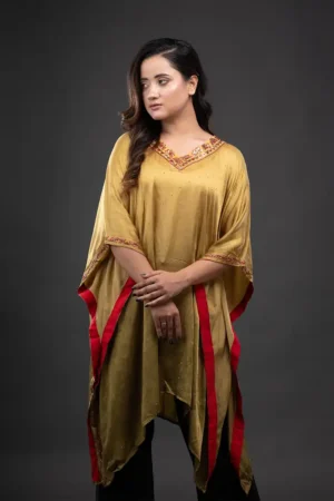 Embellished Batwing Sleeve Kaftan Maxi Dress