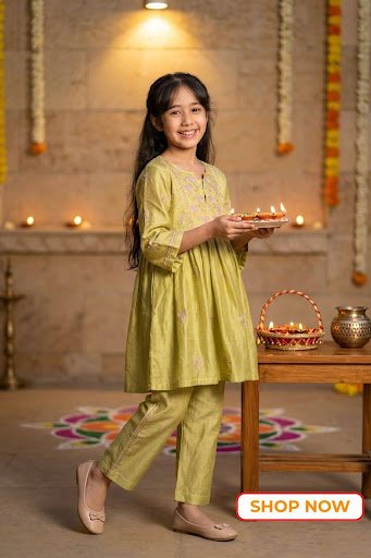 Chanderi Chikankari Kurta Pant Set