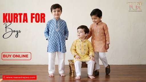Buy Online Kurta for Boys – Premium Ethnic Wear by The Chikankari Raasaah